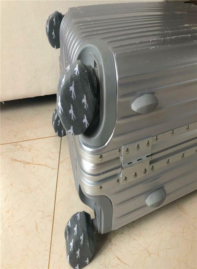 DraCra 8 Pack Luggage Wheel Cover Socks Full Wrap Fabric Protector Universal Sleeve Case for Suitcase Prevents Floor Bed Dirt When Storing Travel Spinner Carry-on Bag - Image 3